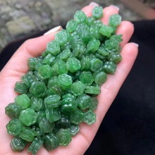 天然和田碧玉双面花 面包圈配件可DIY各种配饰直播间必备品厂家批