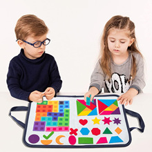 跨境羊毛毡布书撕不烂拼图学习板蒙氏立体儿童早教益智忙碌板料包