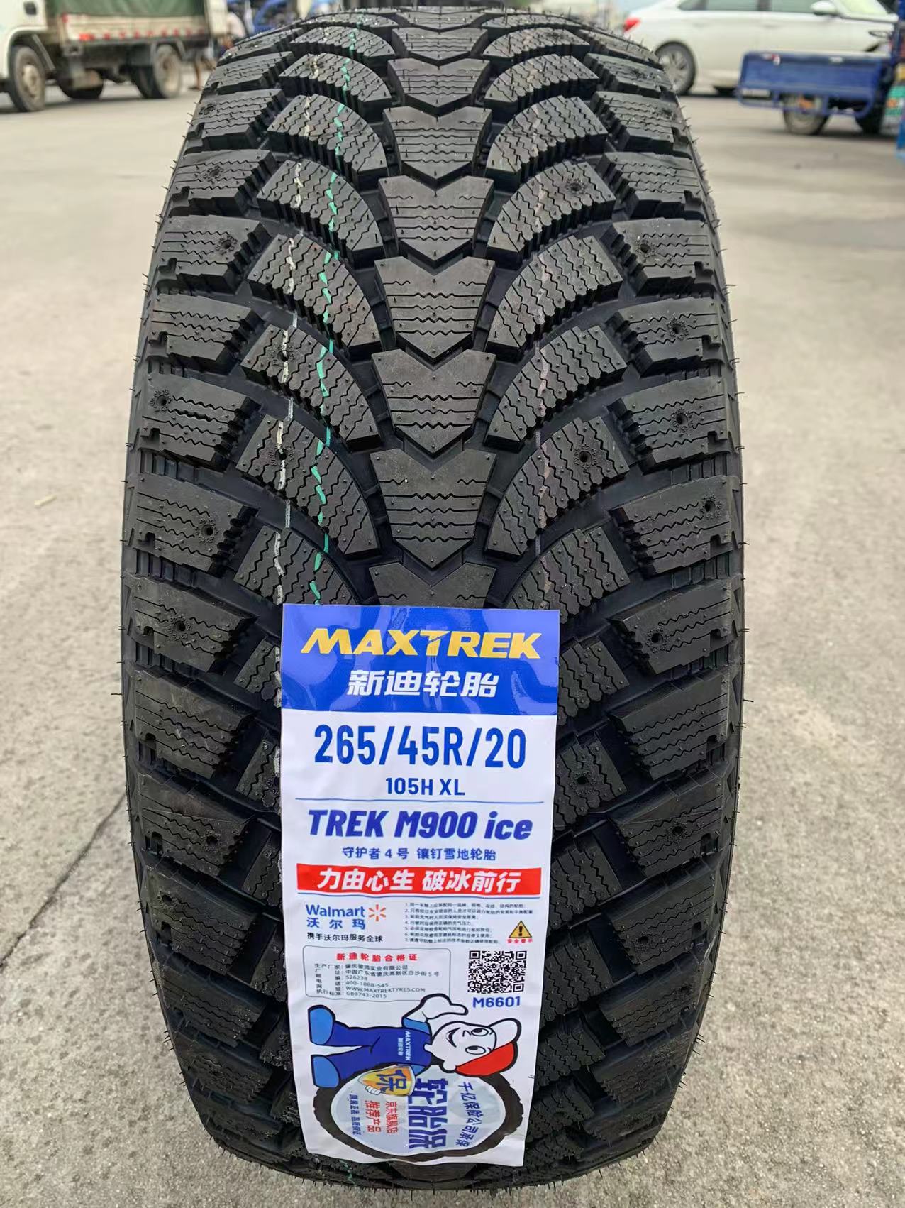 Studded Soft Rubber Snow Anti-Skid Tires 265/45R20Maxrek M900Ice Snow Tires Winter Anti-Skid Tires