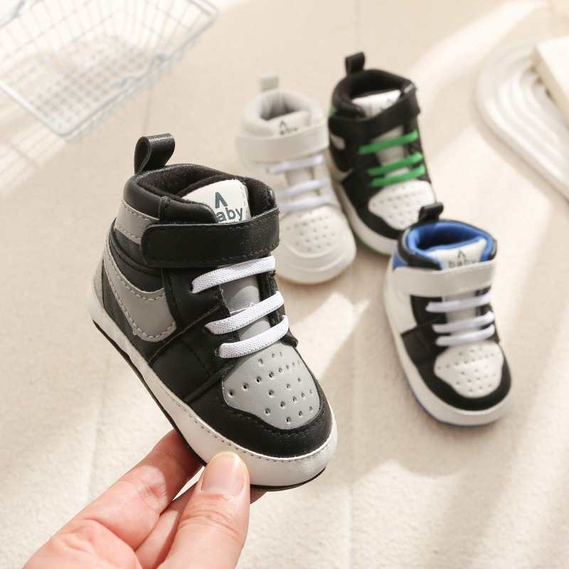 Hansheng Baby Shoes 0-1 Years Old Rubber Sole Non-Slip Baby Sports Shoes Learning Spring & Fall Walking Shoes Baby Shoes