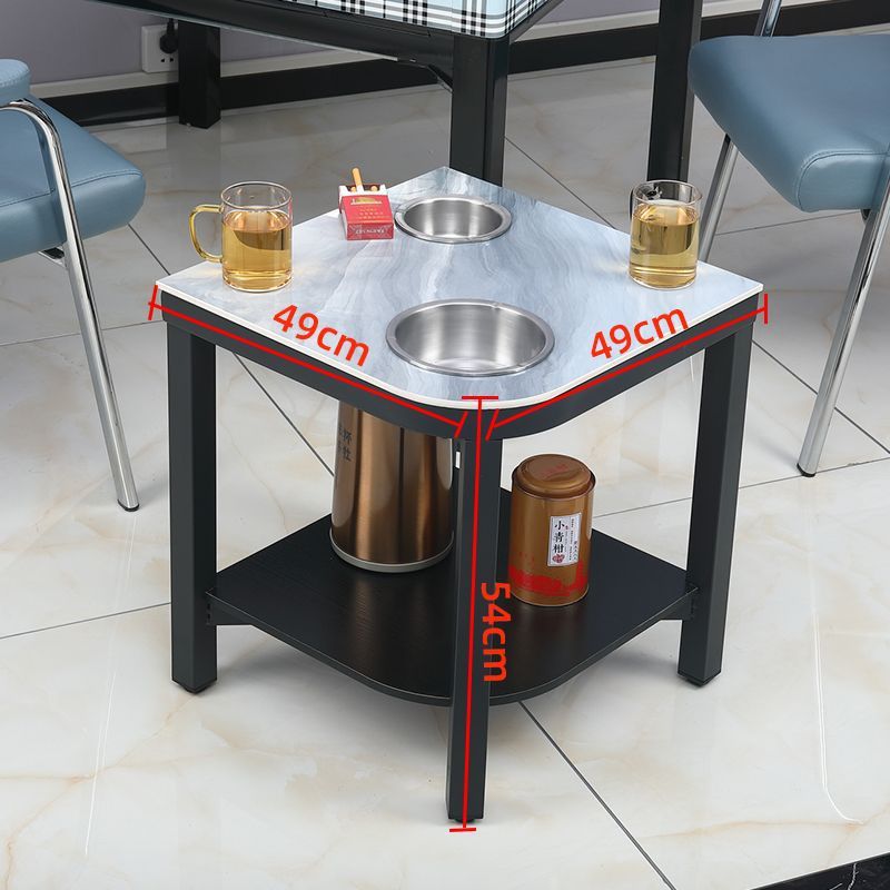 加厚岩板麻将机茶几茶水架麻将桌小边几置物架棋牌室专用茶水桌子|undefined