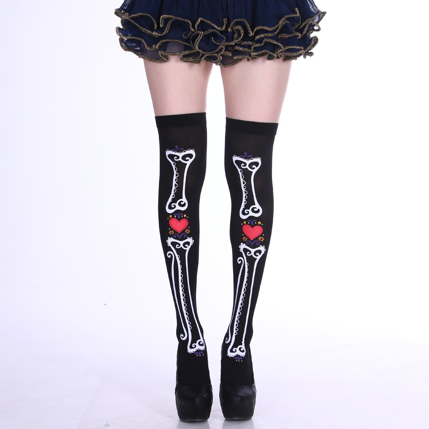 Los fabricantes suministran las medias del Festival del partido de Halloween Festival visten accesorios de ropa calcetines sobre la rodilla calcetines de sangre calcetines de enfermera