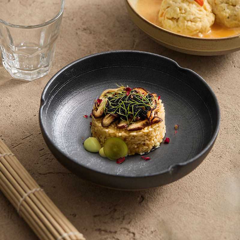 Plato de comida de montaña y río Plato de platos domésticos Plato de platos fríos de cerámica de alta calidad Plato profundo japonés Plato de sopa de comida occidental para el hogar