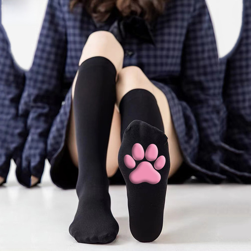 3D Cat Paw Socks Cute Lolita Lolita Anime Cosplay Knee-High Socks 3D Padded Cat Paw Socks JK Calf Socks