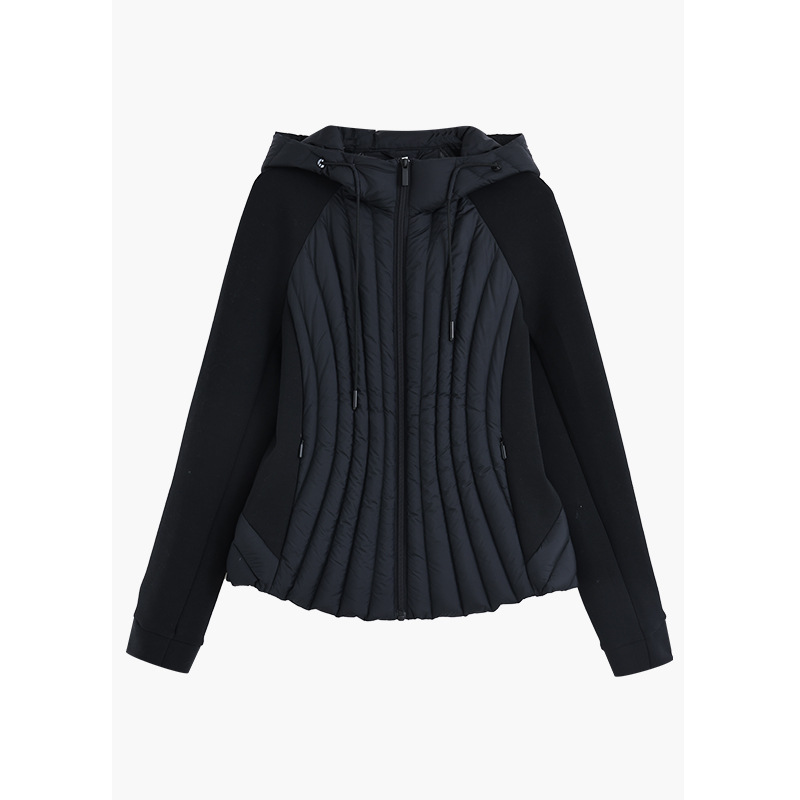 Lightweight Hooded Long-Sleeved Black down Jacket for Women 2025 New Autumn and Winter Casual Sports Style White Duck down Jacket