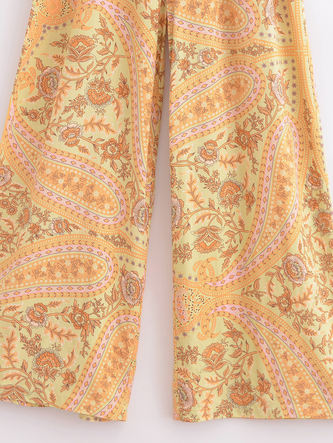 Paisley Print Jumpsuit Bohemian Style
