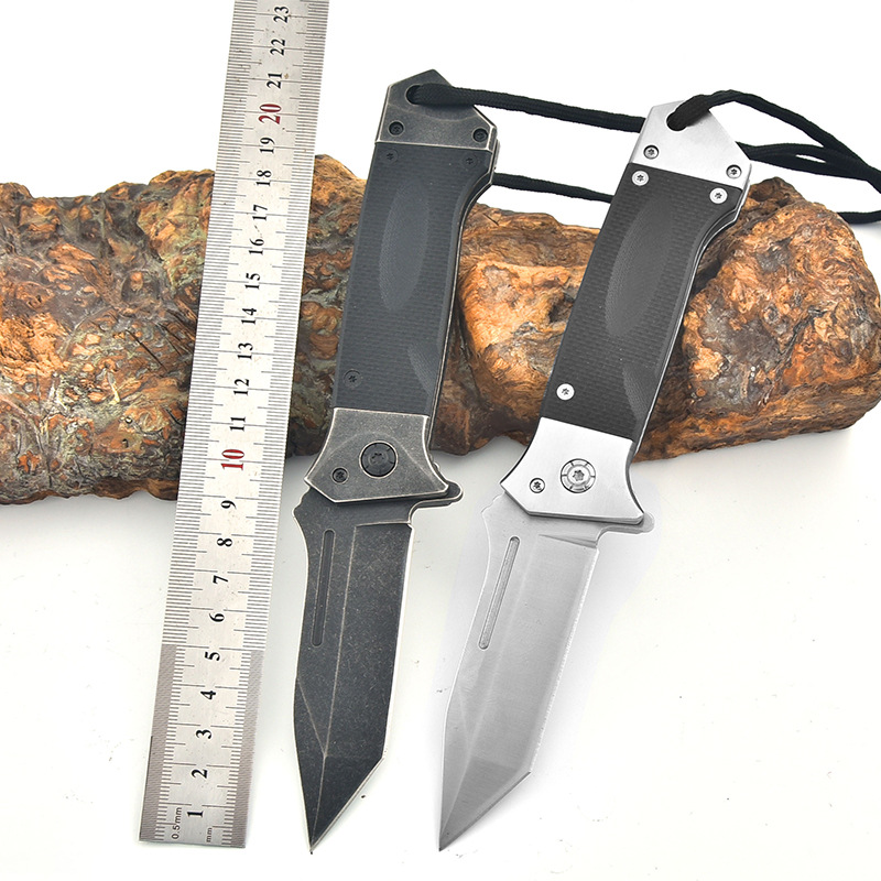 不锈钢折叠刀加厚户外刀具锋利防身折刀登山野营户外生存刀 现货