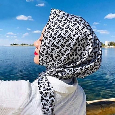 2024 Xiaxin sun protection outdoor multi-purpose turban sun protection silk scarf simulated silk ribbon hat pullover live broadcast