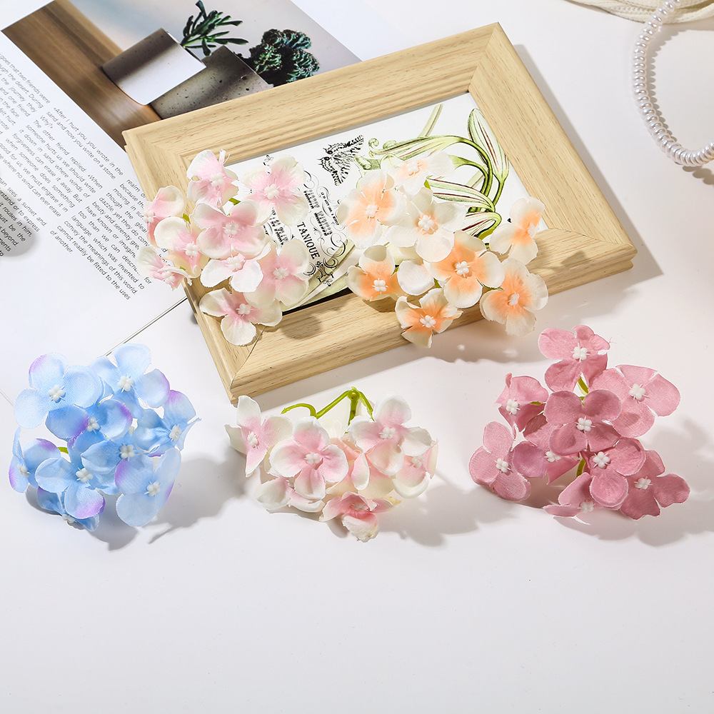 시뮬레이션 수국 가짜 꽃 diy 헤어 액세서리 강당 쇼핑몰 이벤트 장식 꽃 배열 벽 꽃다발 꽃꽂이 액세서리