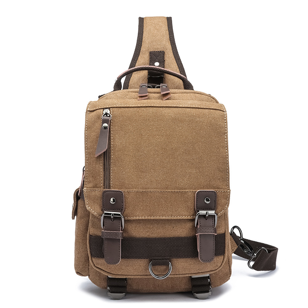 2024 Mochila de lona coreana para hombres y mujeres Bolso de computadora de viaje de negocios de moda casual Bolso de hombro individual de viaje al aire libre