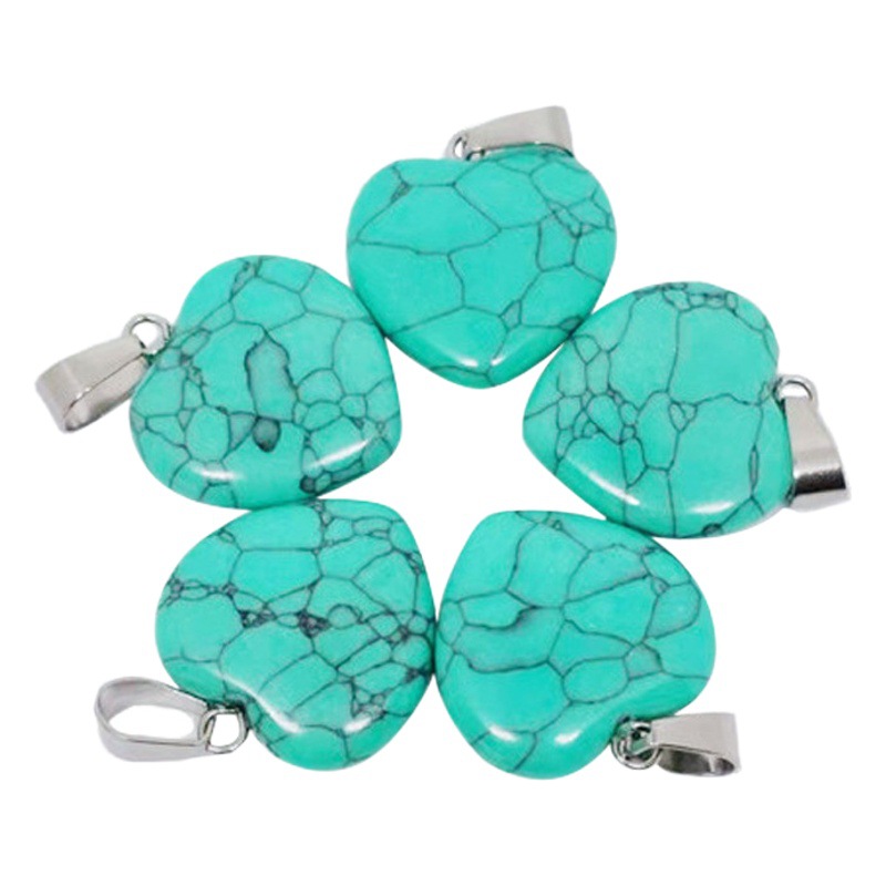 Cruz-frontera piedra natural amor colgante 20mm cristal Ágata en forma de corazón colgante melocotón corazón COLLAR COLGANTE accesorios de la joyería