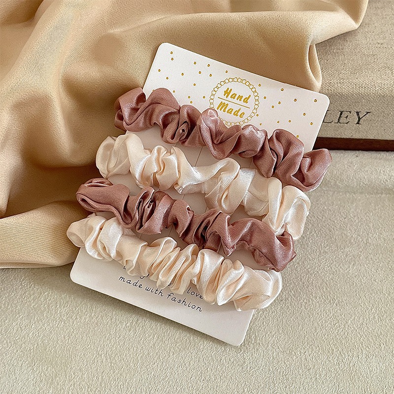 Alta sensibilidad al temperamento satén anillo de cabello de intestino para mujeres 2025 nuevo cabello de cola de caballo de correa de correa de cabeza coreana tocado de cabello