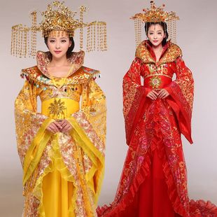 Han Dynasty Performance Costume Han Dynasty Empress Costume Improved Tang Dynasty Yang Guifei Trailing Costume Ancient Bridal Costume Ancient Costume Wedding