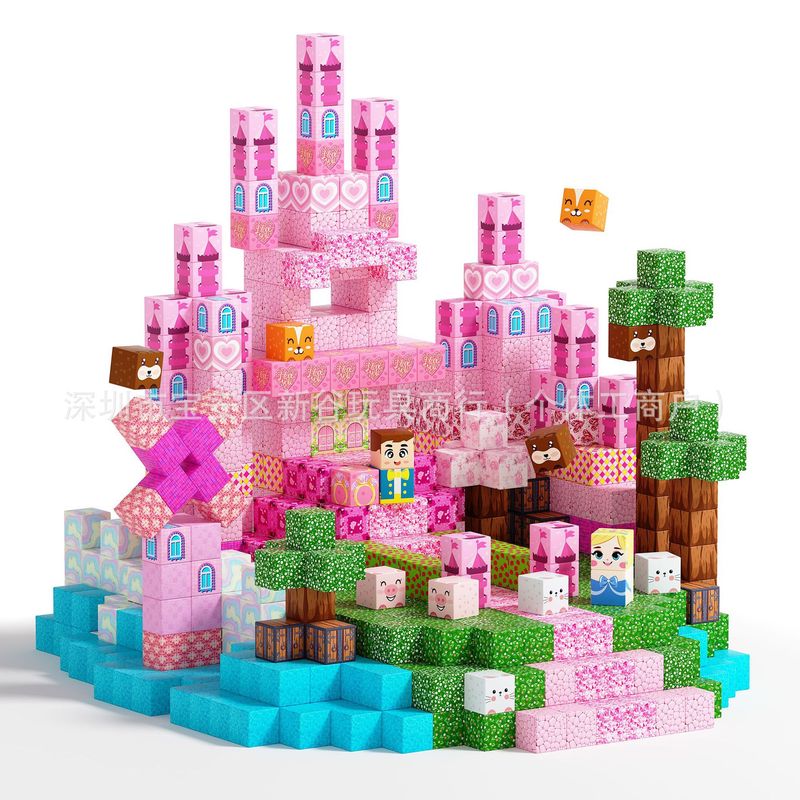 クロスボーダー マインクラフト 磁気ブロック 磁気ブロックセット 原始森林 STEM感覚玩具 Amazon|undefined