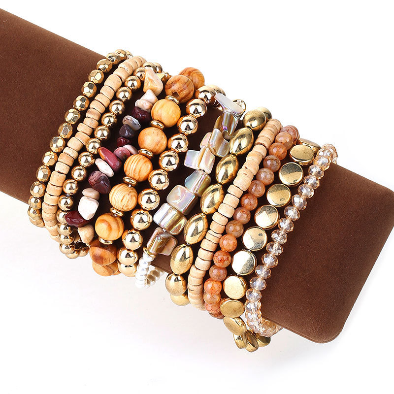 Bohemisk stil handgjorda vävda armband set för kvinnor_voghion.com