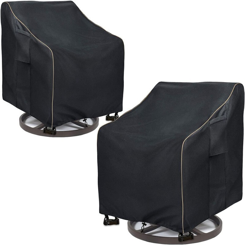Cross-Border Outdoor Garden 210D Oxford Cloth Swivel Chair Cover Terrace Waterproof Sun Protection Dustproof Single Sofa Chair Cover
