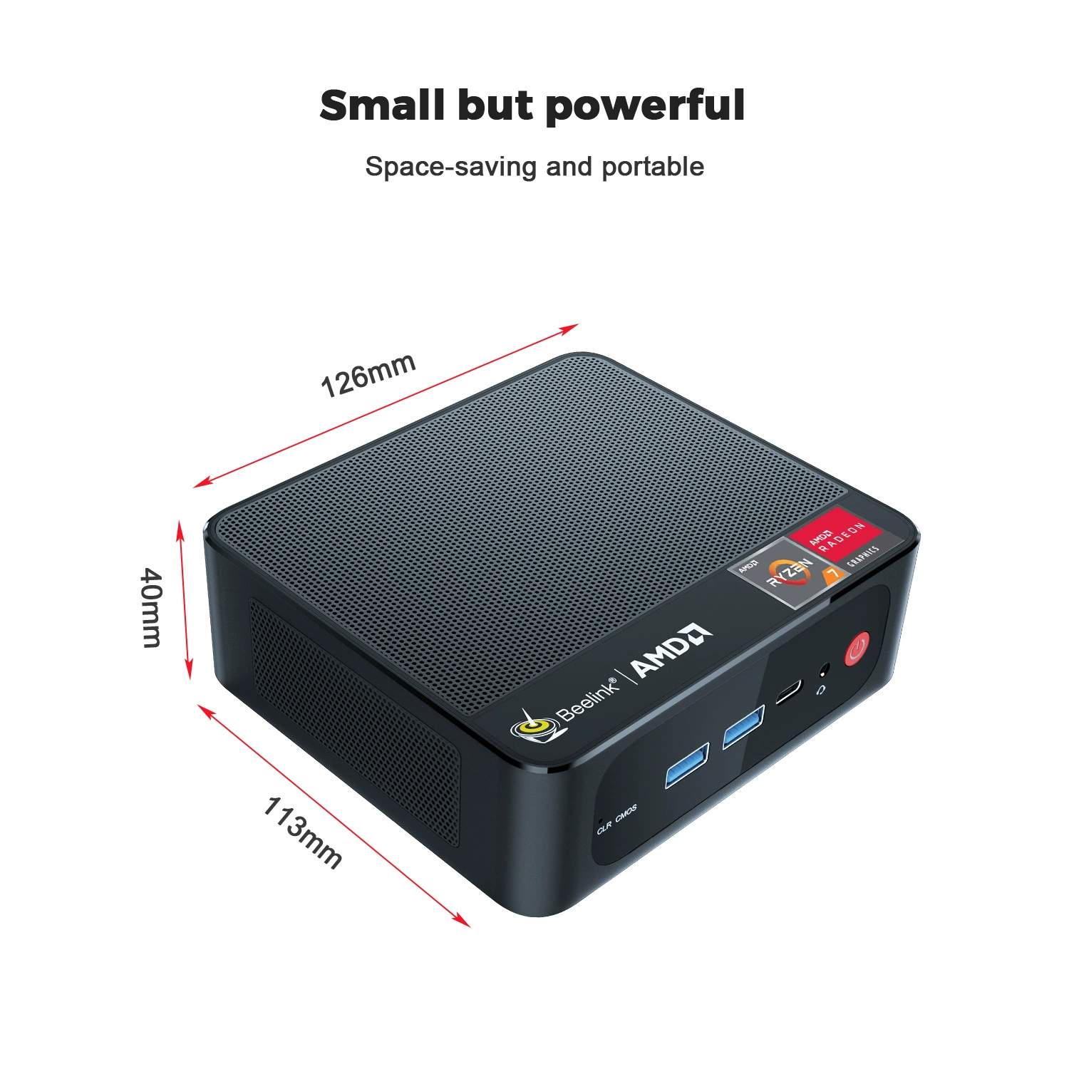 BeeLink SER3 plastic case AMD Ryzen™ 7 3750H mini computer, commercial office computer