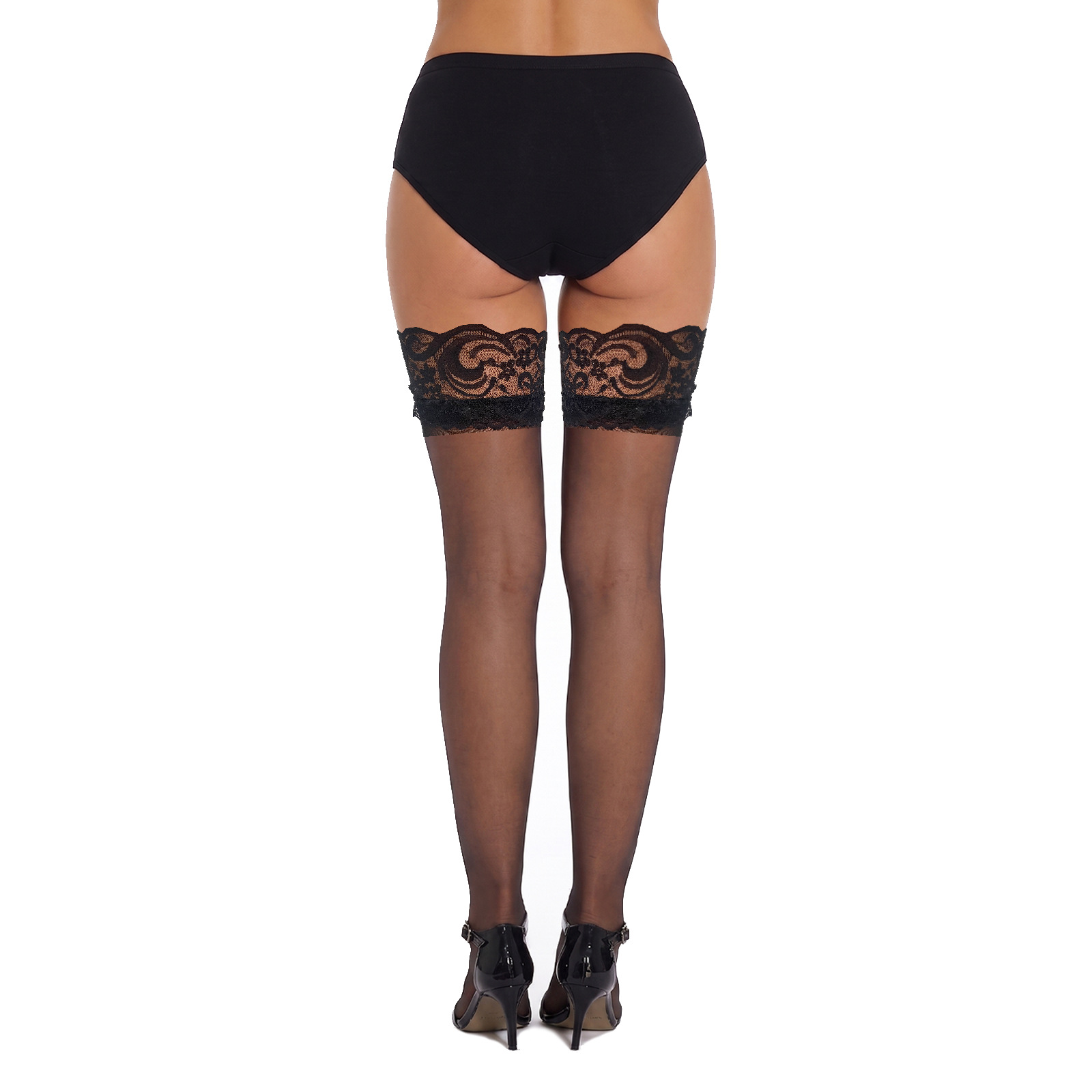 Cross-border mujeres sexy sobre la rodilla medias de encaje medias de muslo sexy medias transpirables delgadas medias altas