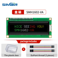 透明盒装lcd1602VA黑屏5V液晶显示屏模块 单色 焊转接板送杜邦线