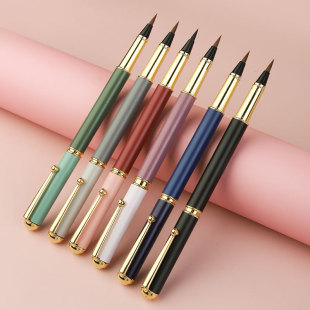 Wolf Hao Soft Pen Metal Pen Pen Pen Brush suit Beginners Lower Case Thin Gold Copybook Soft Head Pen Calligraphy