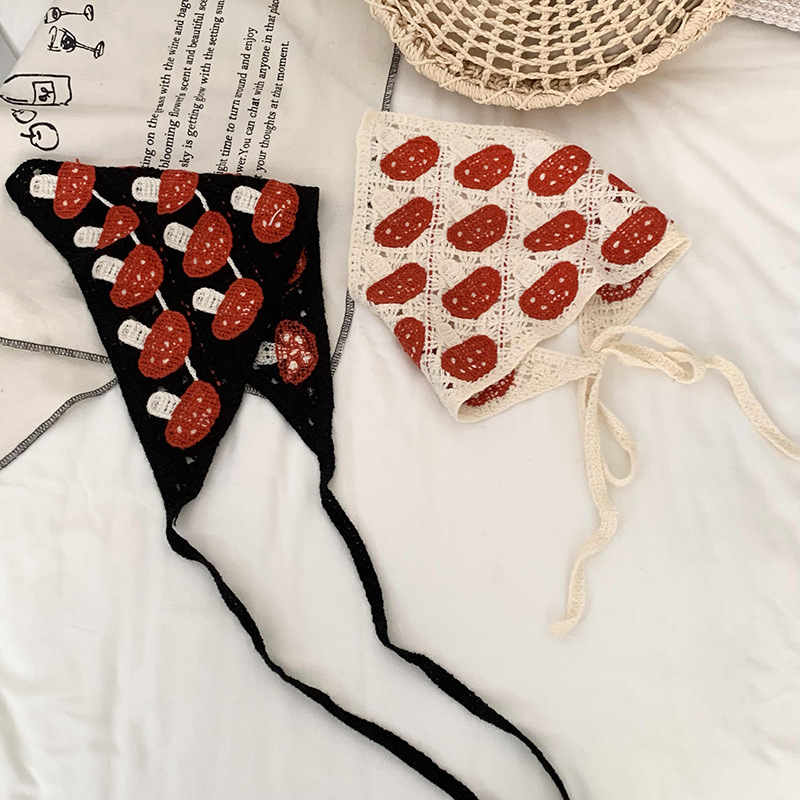 Tejido triángulo turbante mujer 2025 nueva moda galía francesa flor retro paquete turbante correa de pelo al por mayor