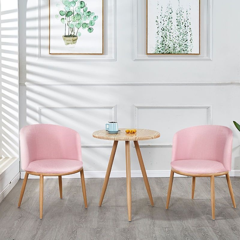 Mesa y silla de madera sólida nórdica, mesa de comedor redonda creativa, mesa de negociación moderna y simple. image 20