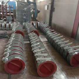 除尘烟道阀 圆口400手动蝶阀 管道闸阀 通风蝶阀