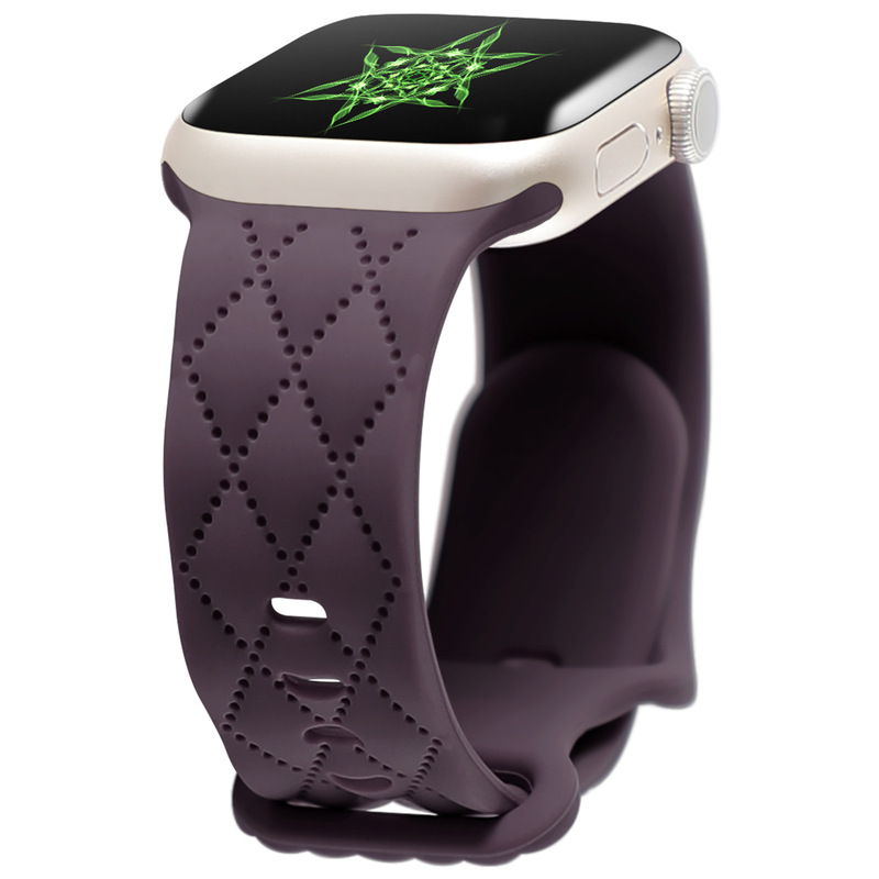 Suitable for Apple Watch iwatch S8 9 7 ULTRAL series car line texture eight buckle silicone strap Suitable for Apple Watch iwatch S8 9 7 ULTRAL series car line texture eight buckle silicone strap