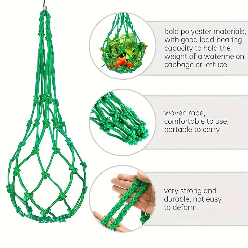 Bolsa de red de alimentación de pollo transfronterizo pato ganso forrajeando bolsa de red colgando dispositivo de alimentación de frutas y verduras suministros de alimentación de pollo fabricante