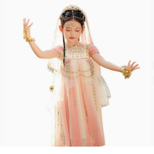 春と秋の漢服女の子エキゾチックなドレス古代中国風唐装古代衣装スーパー妖精スカートドレス|undefined