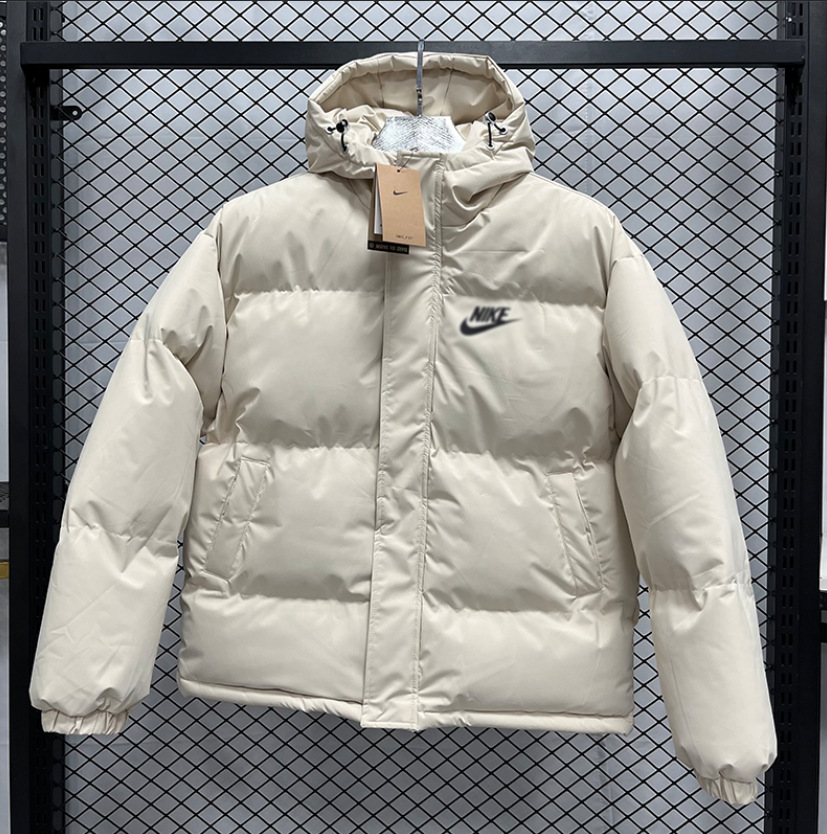 Invierno NK bordado chaqueta fluorescente de béisbol de algodón París grueso chaqueta de algodón con capuchón de fútbol abrigo cálido