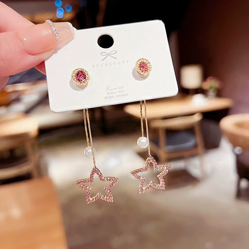 Серебряная игла, серьги из жемчуга, образец 925, стиль легкой роскоши, оптовая торговля