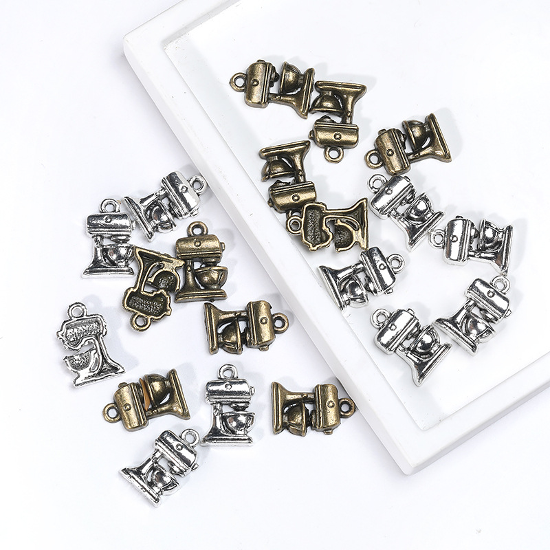 Wholesale DIY vintage alloy coffee machine pendant necklace handicraft making A800490