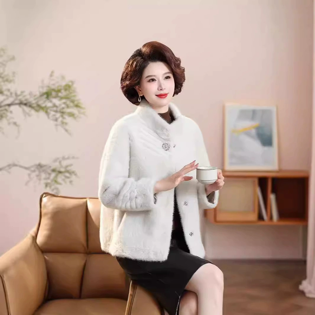 Короткая шуба из искусственного меха, женская одежда из золотистого норкового вельвета, утепленная, повседневная, универсальная, модная и стильная, с меховой отделкой.