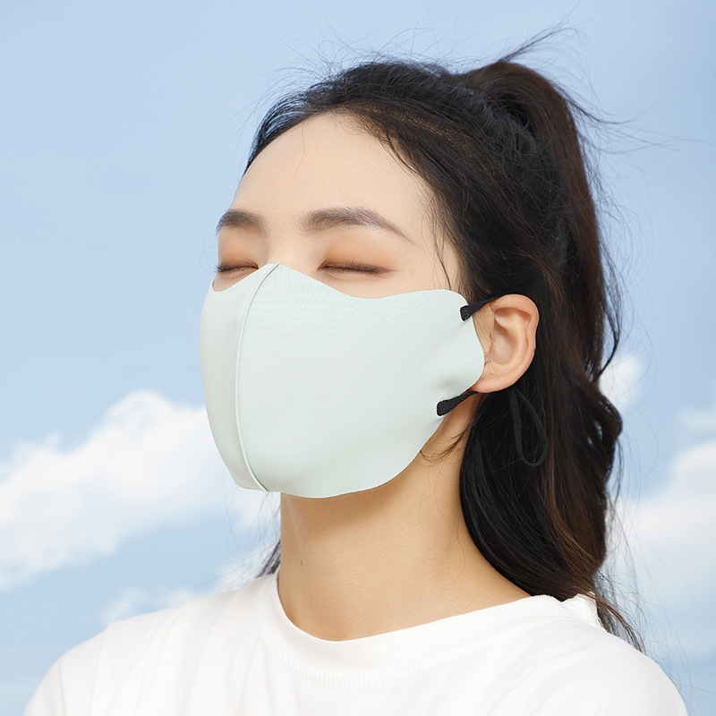 莫兰迪色防晒口罩女工厂批发护眼角全脸防紫外线冰丝棉口罩