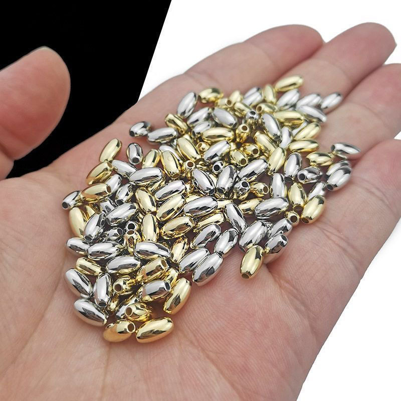 3 * 6ccb rice beads gold and silver gun color plating beads oval beads straight hole beaded material diy jewelry accessories 3 * 6ccb rice beads gold and silver gun color plating beads oval beads straight hole beaded material diy jewelry accessories