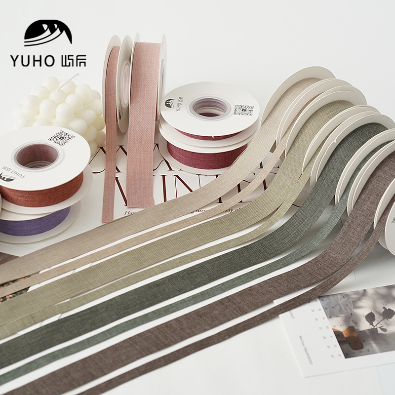 屿后 韩式柔亚麻丝带鲜花花束绑带甜品烘焙diy材料花店包装材料