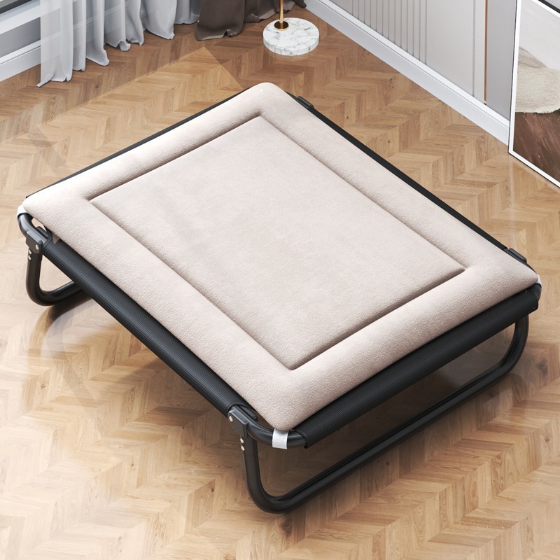 La cama simple para perros de compañía está a prueba de humedad del suelo y la cama universal para perros en todas las estaciones se puede desmontar y lavar la cama plegable para mascotas.