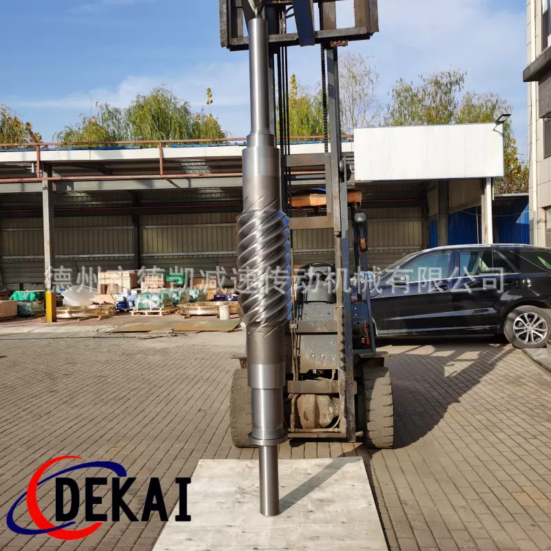 德凯定制圆弧齿大模数大中心距蜗杆7个头3米长电厂用