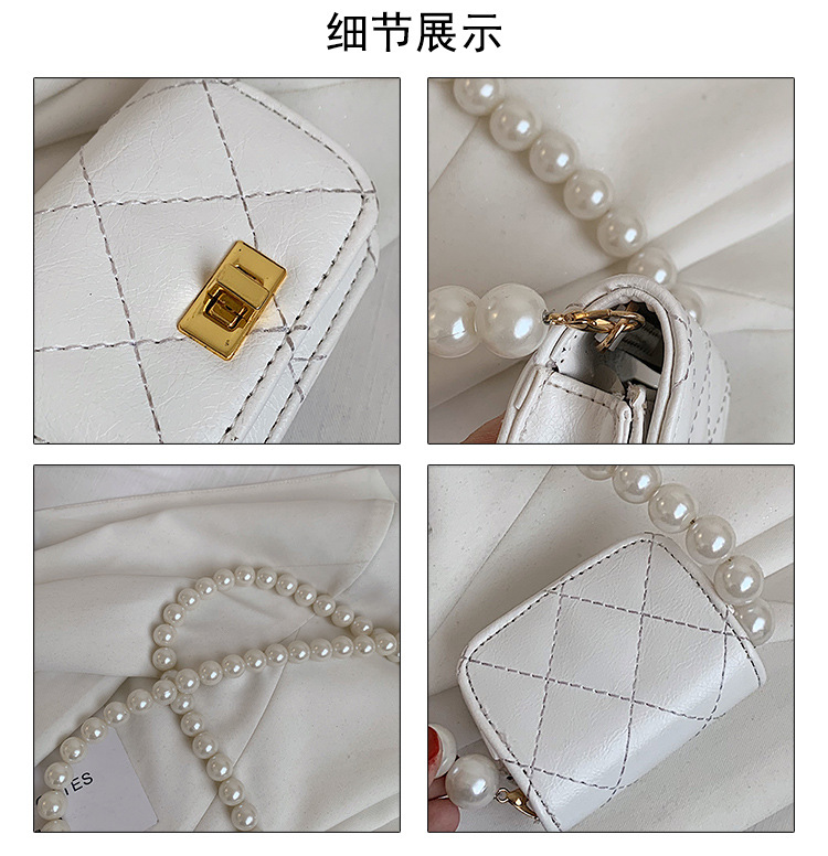 Fashion Large Pearl Chain Mini Lipstick Bag display picture 18