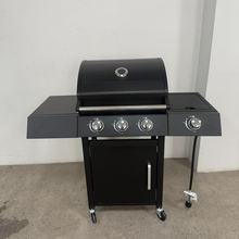 户外简约多功能烧烤炉烧燃气烤架煤气烧烤炉双头炉无烟烧烤架