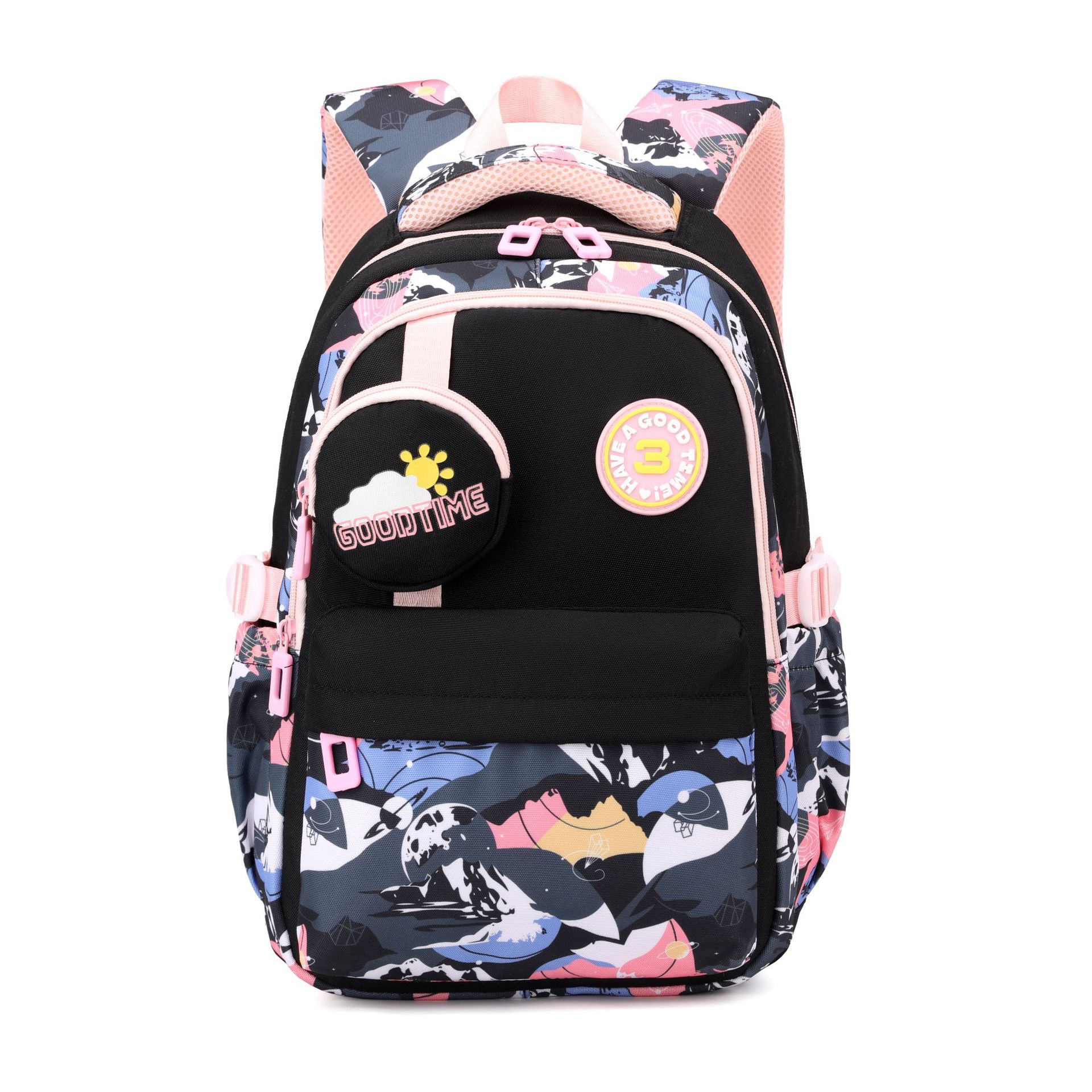 Nuevo pez natural jardín de infantes clase grande - 2 grados mochila pequeña bebé lindas mochila para niños y niñas para reducir la carga de la cresta