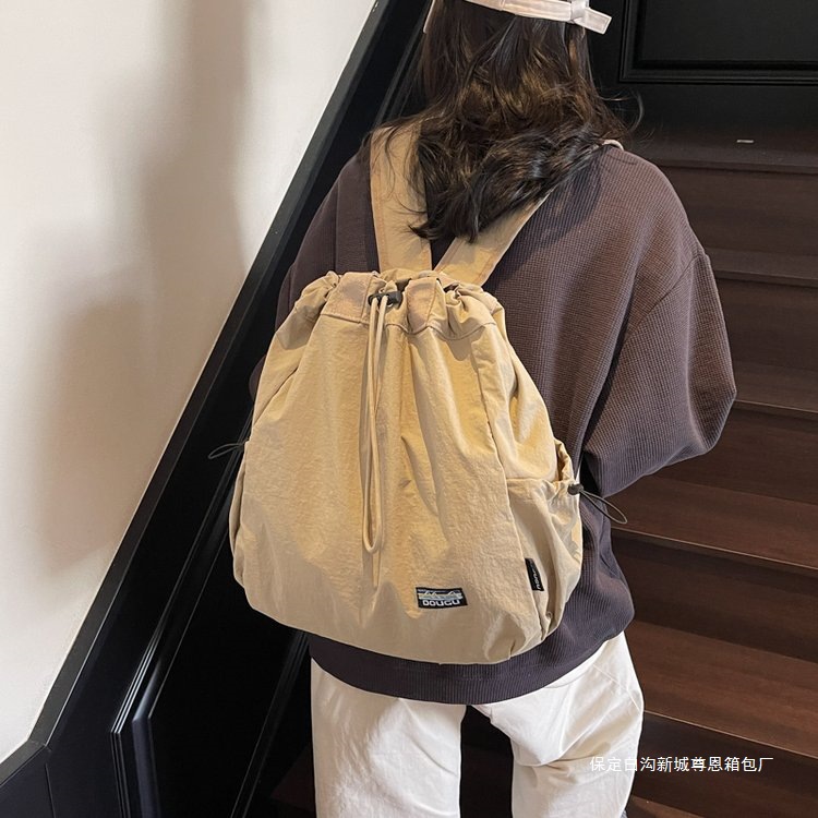대용량 다기능 캔버스 가방 2025 봄 여름 신작 캐주얼 배낭 간단한 일본식 싱글 숄더 겨드랑이 가방