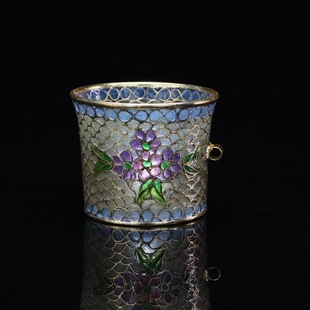 Traditional Intangible Cultural Heritage Chinese Culture Craft Gift Enamel Transparent Blue Bird Food Jar