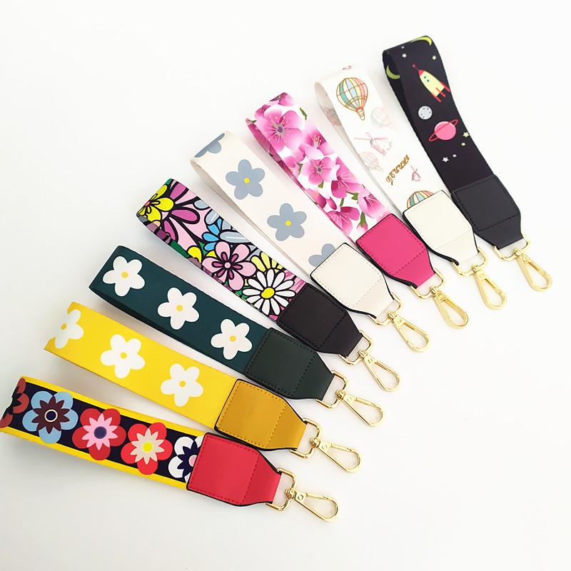 New Colorful Flowers Hand Strap Wrist Strap Decorative Band Accessory Strap Short Hand Bag Small Bag Clutch Belt display picture 1