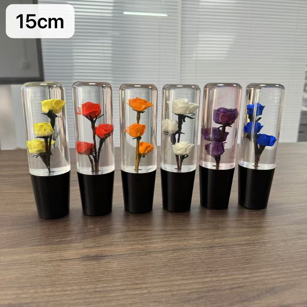10/15/20CM Acrylic Crystal Rose Car Gear Shift Knob