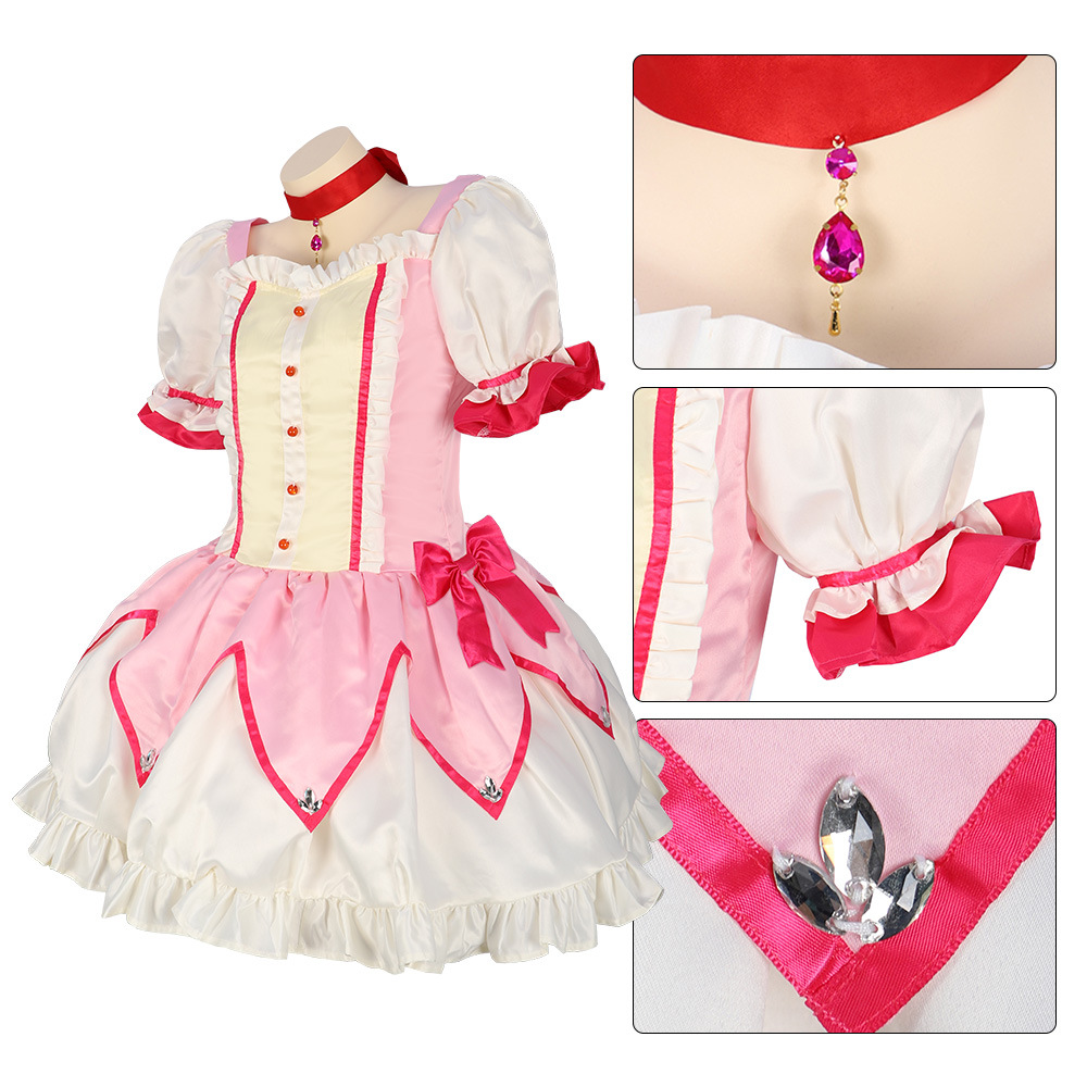 Disfraz de Magical Girl Madoka 5cos, conjunto completo de Kaname Madoka Anami, vestido de transformación para cosplay de batalla.