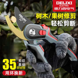 德力西电气修枝剪花卉果树嫁接专用园艺剪刀剪粗树枝园林工具批发