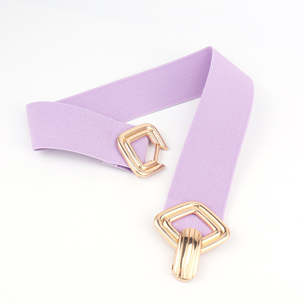 Belt Classification Street Occasion Pu Leather, Alloy Material Fashion Geometric Pu Leather Alloy Metal Button Women's Leather Belts