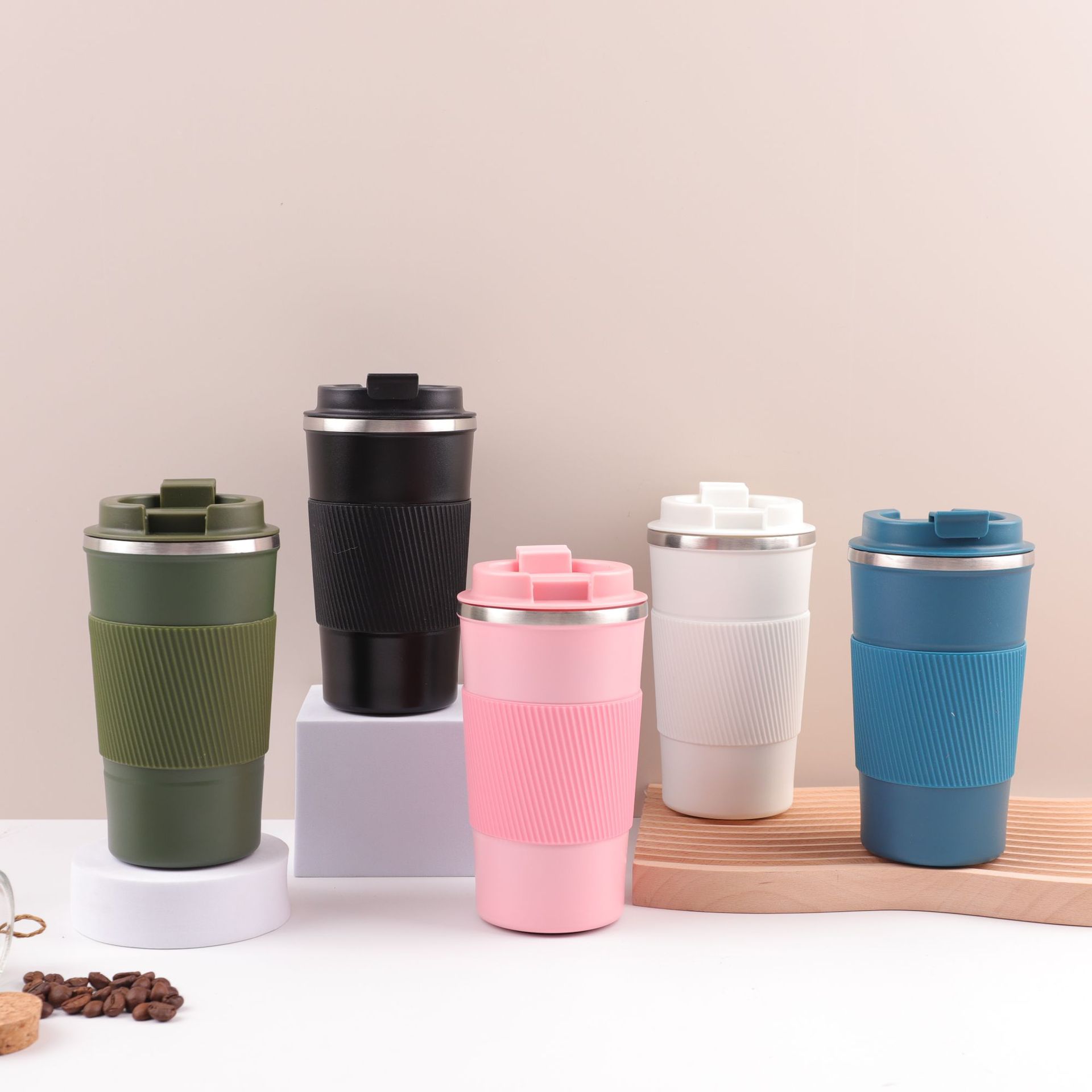 Taza de café de acero inoxidable 304 de doble capa con aislamiento al vacío, taza de oficina, taza para actividades al aire libre, taza de agua para automóvil